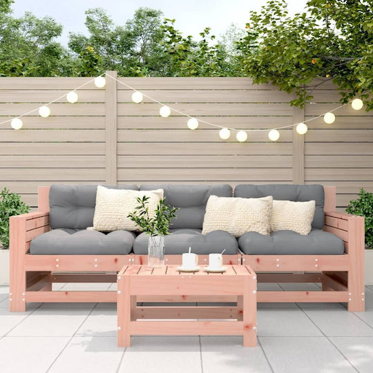 Auxiliary Garden Table for Small Outdoor Spaces Made of Brown Acacia 62x30x32cm