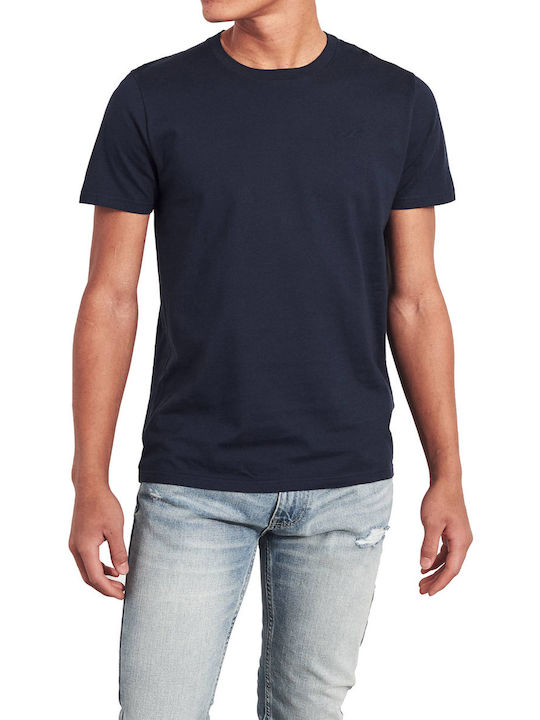 Hollister Herren T-Shirt Kurzarm Blau