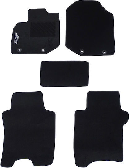 Autopataki Set of Front and Rear Mats 5pcs for Honda Jazz 2013-2020 Black