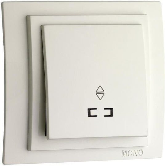 Mono Electric Încastrat Comutator De Perete Electric Sens Unic Alb