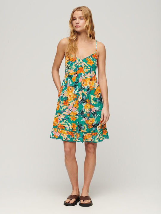 Superdry Ovin Summer Mini Dress with Ruffle Bal...