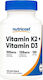 Nutricost Vitamin K2 + Vitamin D3 Βιταμίνη για Ενίσχυση του Ανοσοποιητικού & την Υγεία των Οστών 5000iu 120 μαλακές κάψουλες