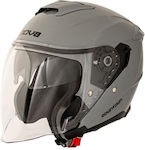 Nova Racing Jet Helmet with Sun Visor ECE 22.06 Nardo Grey