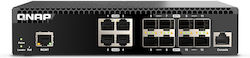 QNap QSW-M3212R-8S4T Verwaltet L2 Switch mit 4 Ports Gigabit (1Gbps) Ethernet und 8 SFP Ports