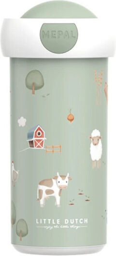 Little Dutch Στεγανό Ποτήρι Καπάκι Little Farm 300ml