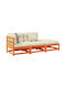 Outdoor Sofa Wooden with Cushions 63.5x63.5x67cm