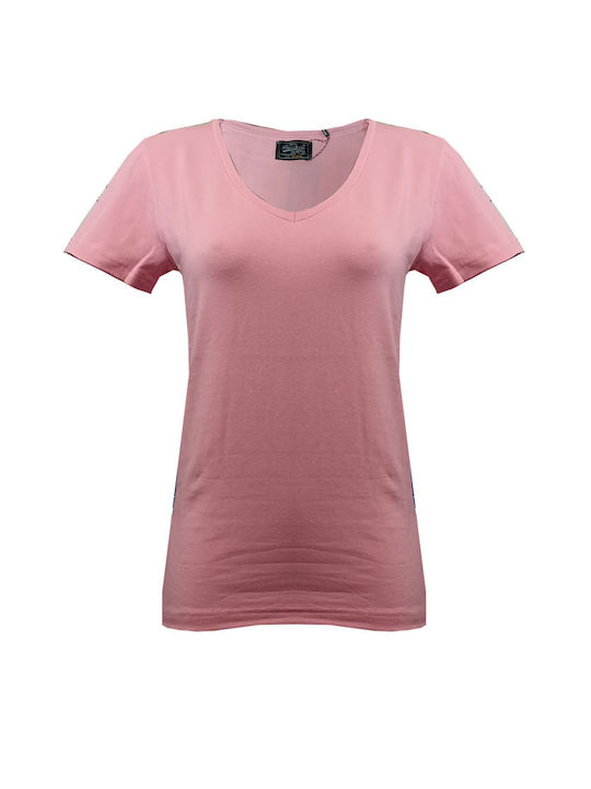 Paco & Co Damen-T-Shirt Ellie Baumwolle Normal Fit Rosa