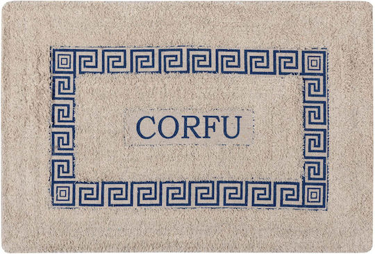Silk Fashion Бански килим Памук Правоъгълена Corfu 6978000005173 Синьо 40x60бр