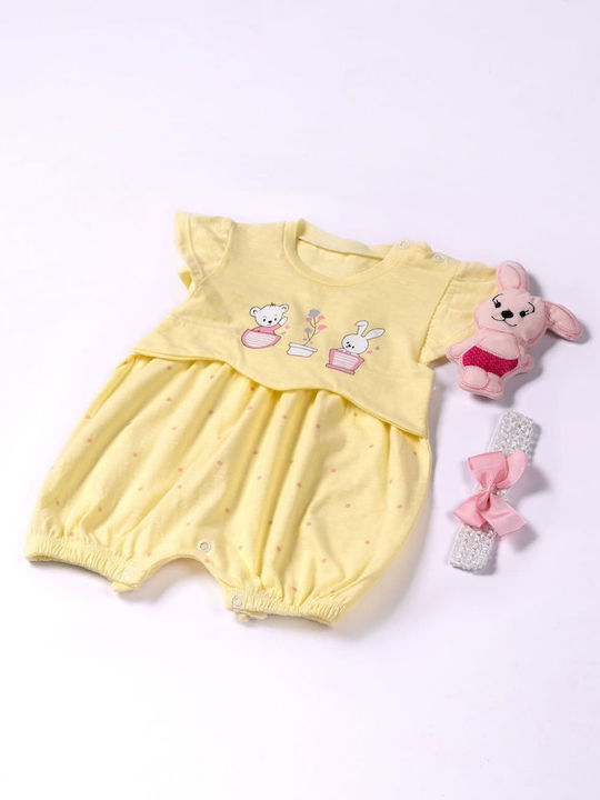 Evita Baby Bodysuit Set Yellow