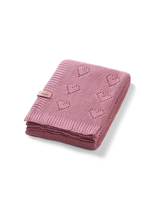 Babyono Blanket Nursery Swaddling Blankets Knitted Pink Pink 75x100cm