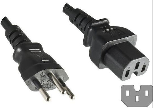 Microconnect IEC C15 - IEC C15 Кабел 1.8м Черен (PE160518)