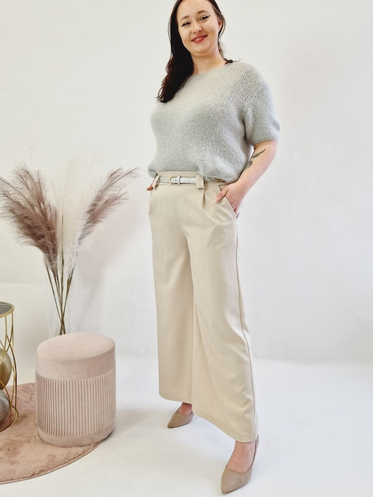 Elegante Beige Ballot Pants Uni