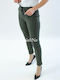 Olivia Khaki Elastic-waistband Pants 2xl