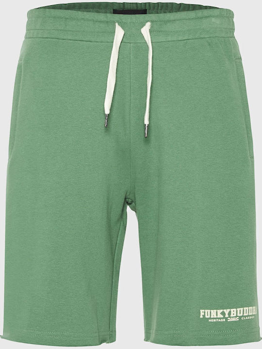 Funky Buddha Bermudă Sportivă de Bărbați Khaki