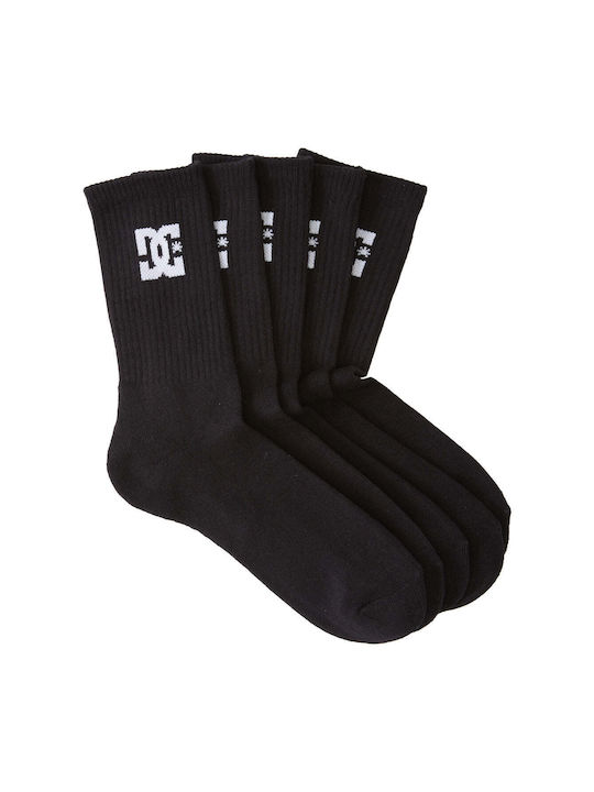 Dc Men's Crew 5 Pairs Socks Black Adyaa03190-kvj0