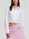 Shirt Crop Poplin Shirt 241w1602 100 White