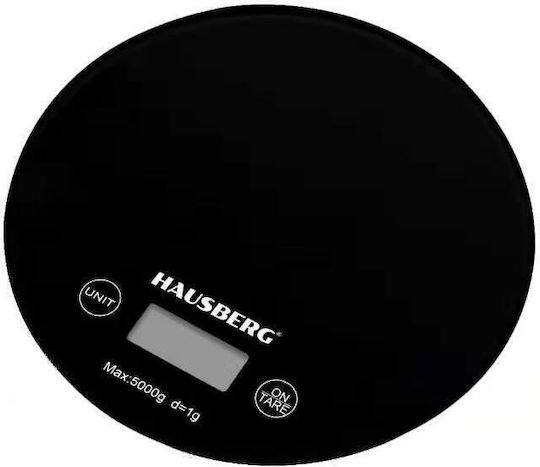 Hausberg Ψηφιακή Ζυγαριά Κουζίνας έως 5kg Μαύρη
