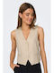 Only Women's Sleeveless Vest Braun Beige Braun