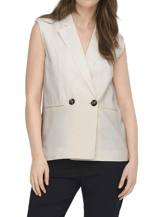 Vest Only Onlcaro Loose Linen 15278794-cloud Dancer Women's Vest