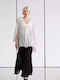 Bsb Πλισε Μακρυ Κιμονο 051-440001 Off-white