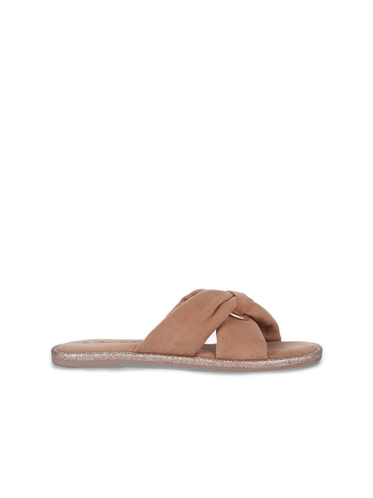 Tamaris Taupe Cross Leather Sandal