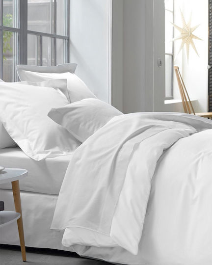 Mc Decor Hotelbettlaken Weiß Einzel 160x270cm 100% Baumwolle 1Stück