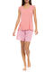 Pink Label Sommer Damen Pyjama-Set Baumwolle