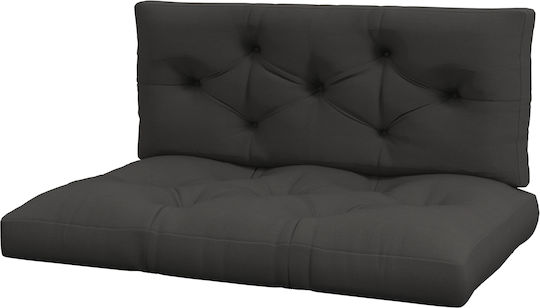 Outsunny Gray Bench Cushion for Pallet with Backrest 2 Pieces