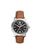 Fossil Watch Automatic with Black Leather Strap