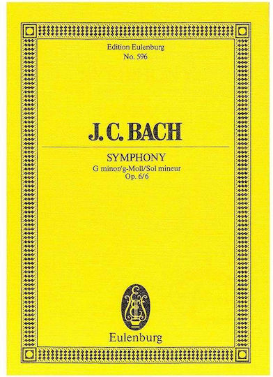 J C Bach Symphony In G Minor Op.6/6 Pocket Score
