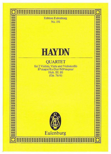 Haydn Quartet In Eb Major Op.76/6 Pocket Score