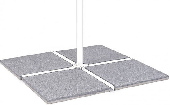 Bizzotto Stand de umbrelă din Ciment White 100x100cm 4buc