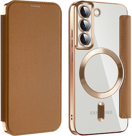 Erbord Wallet Δερματίνης / Σιλικόνης Καφέ (Galaxy S22 5G)
