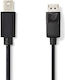 Nedis Cable DisplayPort male - HDMI male 1m Μαύρο (10647-340)