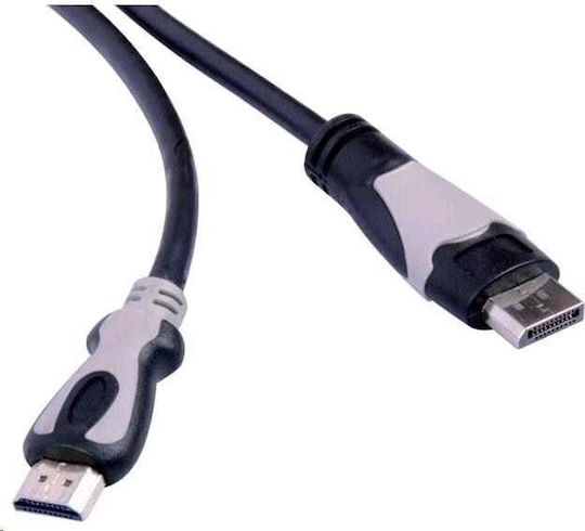 PremiumCord Cable DisplayPort male - HDMI male 5m Μαύρο (kportadk01-05)