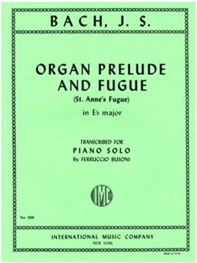 Bach J.s Organ Prelude Fugue Eb-ma