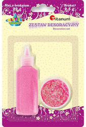 Titanum Glitter Glue Neon Pink Glitter In A Jar