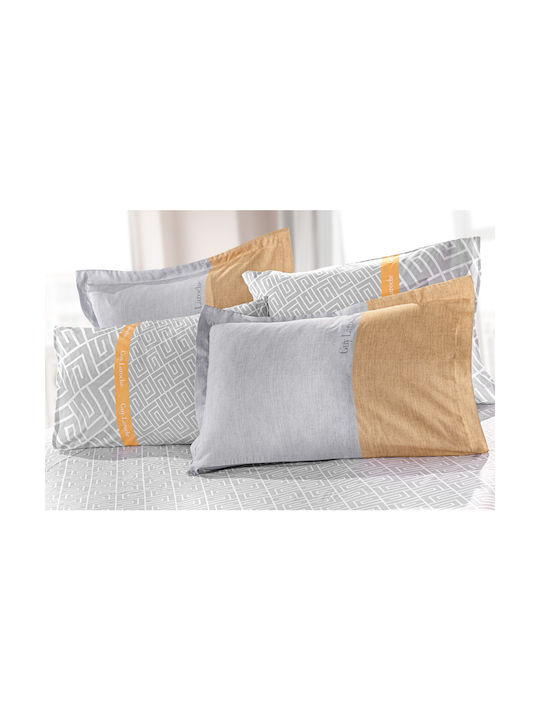 Guy Laroche Occio Pillowcase Set Oxford Grey 50x70cm.