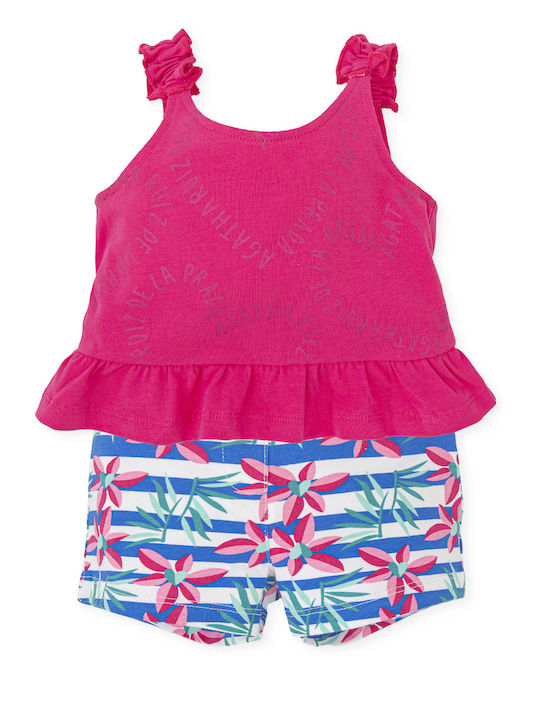 Agatha Ruiz De La Prada Kids Set with Shorts Summer 2pcs Fuchsia