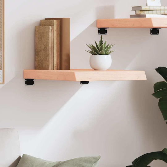 Wall Shelf Unfinished Solid Oak Wood 40x60x2cm