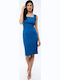 Dress Square Neckline Dress Blue