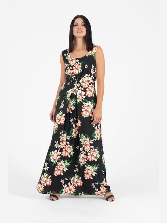 Forel Women's Black Floral Long Dress Floral 545118