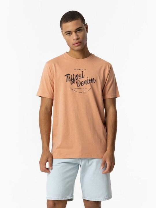 Tiffosi Ανδρικό T-shirt Κοντομάνικο Ροζ