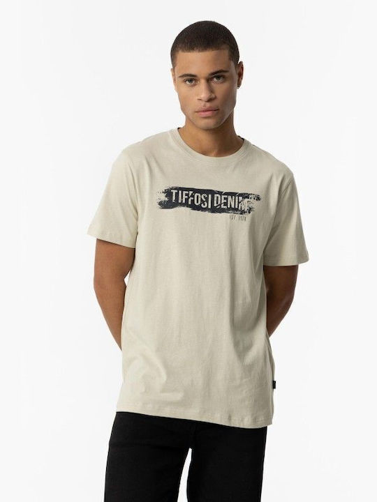 Tiffosi Ανδρικό T-shirt Κοντομάνικο Μπεζ