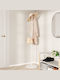 vidaXL Metallic Coat Rack White 37x37x177cm