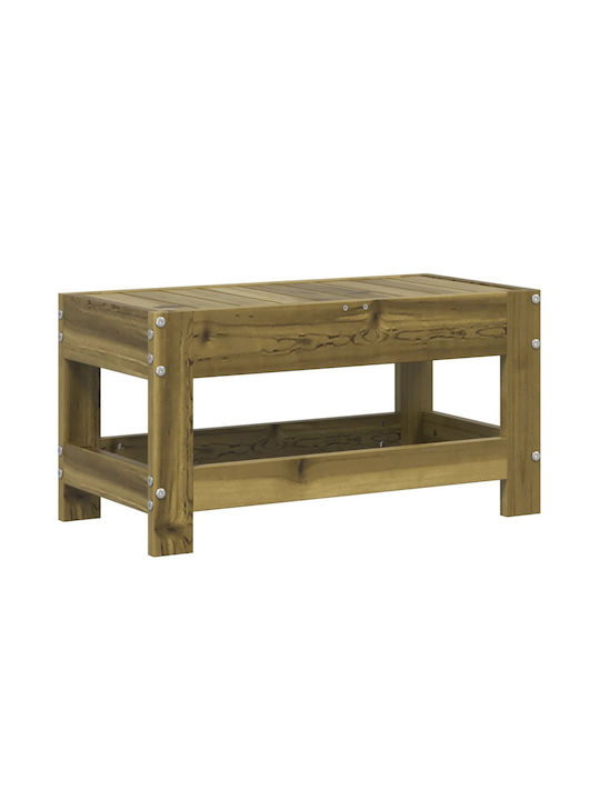 Hölzener Gartenhocker mit Kissen Braune 62x30x32cm