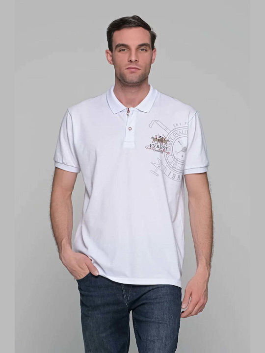 Everbest Men's Short Sleeve Blouse Polo White