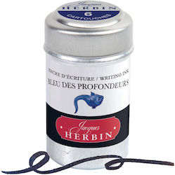 Jacques Herbin Tintenpatronen 6 Stk. Bleu Des Profondeurs 20118t