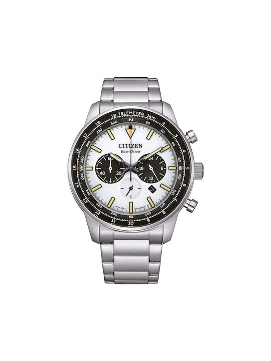 Citizen Watch Chronograph Battery with Silver Metal Bracelet