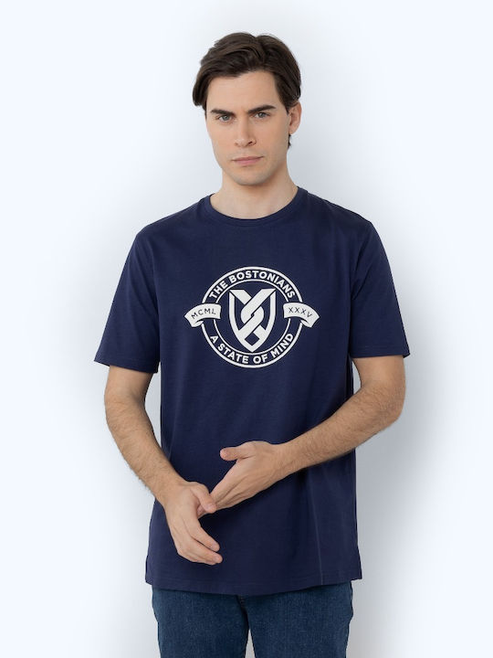 The Bostonians Ανδρικό T-shirt Κοντομάνικο Μπλε